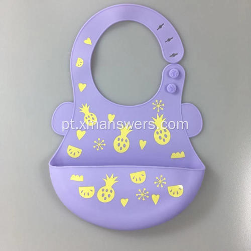 Babete de silicone macio ajustável personalizado para crianças